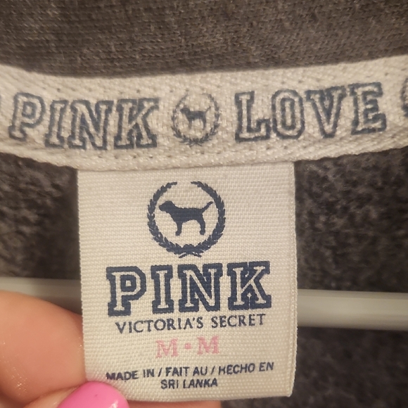 Victoria's Secret Pink Label Sweatshirt Dark Grey - Picture 2 of 4